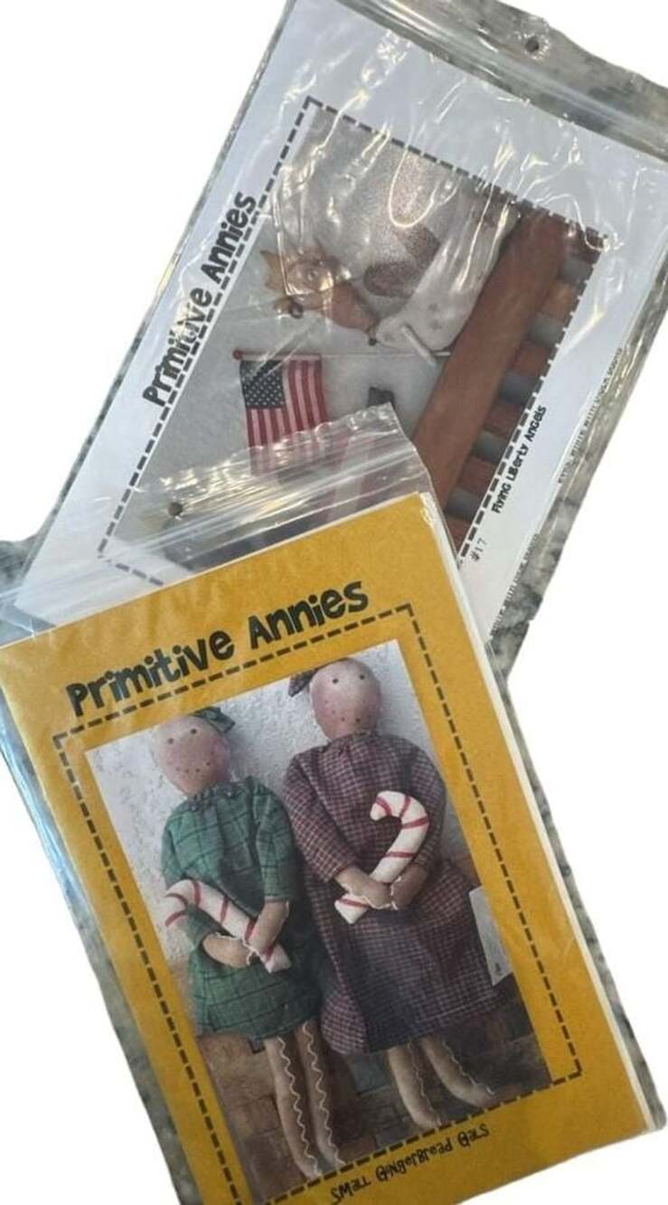 Vintage Primitive Annies Americana Flying Liberty Angels & Gingerbread Gals NEW